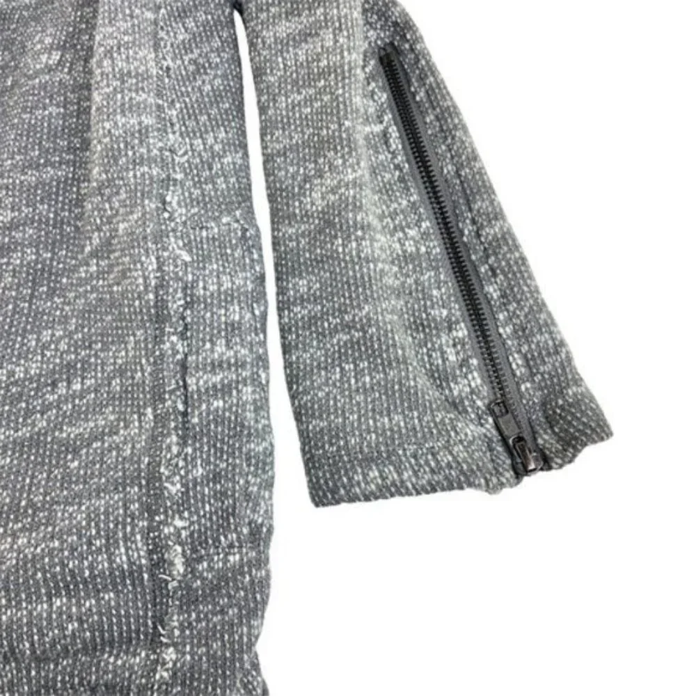 Free People Grey Open Front Oversized Cardigan
